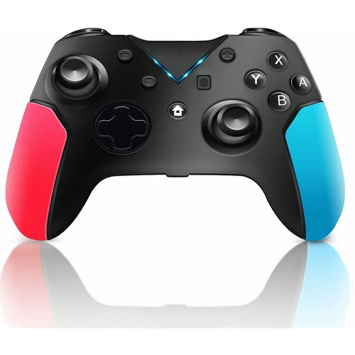 Control joystick inalámbrico Monbelle Gamepad02 Bluetooth negro y rojo y azul