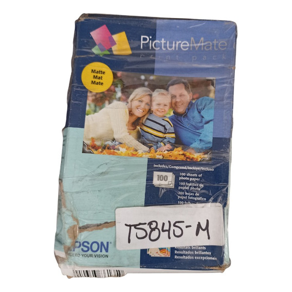 Tinta Epson T5845-m C/100 Hojas Papel Foto Caja Dañada