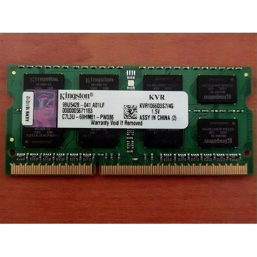 Memoria RAM ValueRAM color verde 4GB 1 Kingston KVR1066D3S7/4G