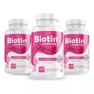 Promo 3 - Biotina 10.000mcg Usa - Unidad a $433