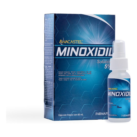 Minoxidil Al 5% Spray Para Cabello Y Barba Anacastel 60 Ml