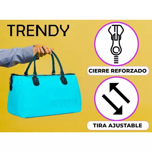 Bolso Deportivo Mujer Reforzado Gym Viaje Entrenamiento Soft Color Celeste