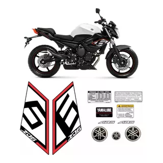 Kit Adesivo Emblema Yamaha Xj6 Sp 2011 Xj6sp01 Cor Adesivo Lateral Xj6