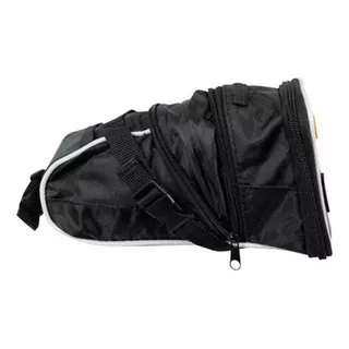 Bolsa De Selim Tsw Impermeável Nylon Ziper - Bike Ciclismo Cor Cinza