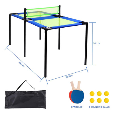 Mesa Ping Pong Plegable 152 X 77 Cm Adultos Y Niños 2 Paleta