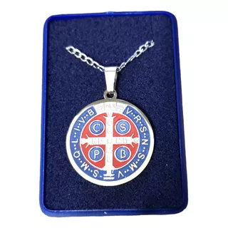 Medalla San Benito C/cadena O Pulsera Acero Quirurgico