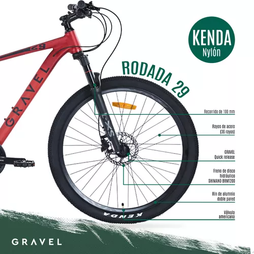 Gravel, Mountain Bike Andes R19 - Bicicleta Rodada 29, Talla S 15¨ Azul -  Bicicleta de Montaña con 24 Velocidades