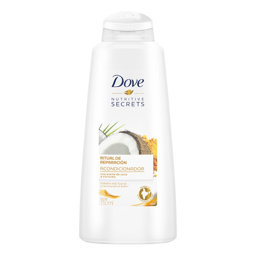Acondicionador Dove Nutritive Secrets Ritual de Reparación Coco y Cúrcuma en botella de 750mL por 1 unidad