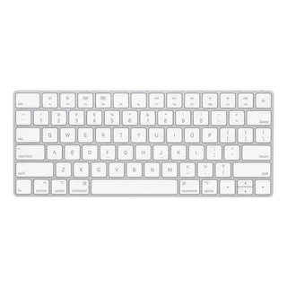 Teclado Bluetooth Apple Magic Qwerty Español España Color Plata Y Blanco