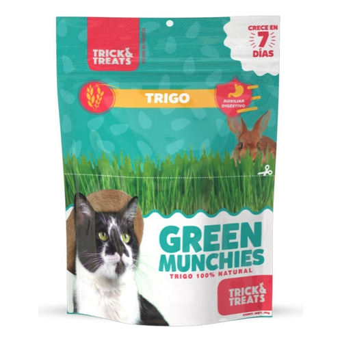 Pasto De Trigo Para Gatos, Green Munchies, 50g