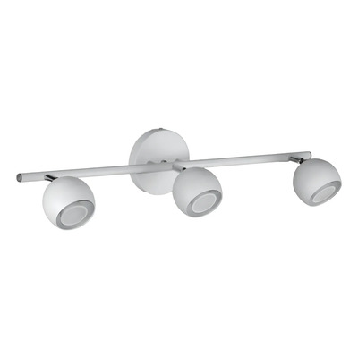Aplique Pared 3 Luces Barral 66cm Manu Gu10 Blanco Apto Led Blanco