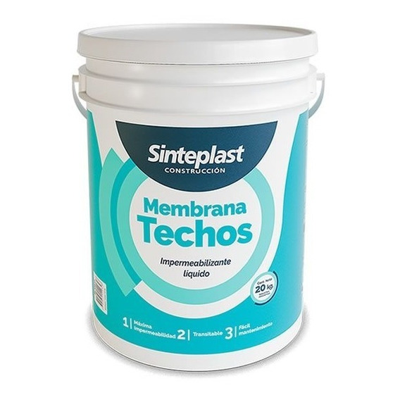 Membrana Techos Sinteplast Pintura Construcción 20 Kg