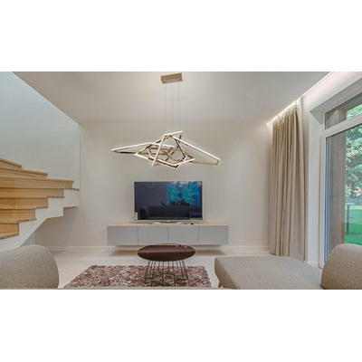 Colgante Led Artsy 72w Led Oro Deco Moderno Cie