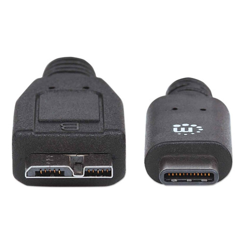 Cable Usb 3.0 Micro-b Macho Usb 3.1 C Macho Manhattan 353 /v Color Negro