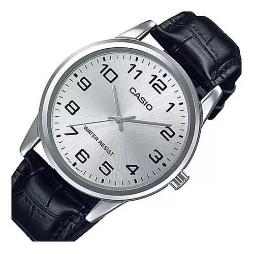 Reloj Casio MTP-V001L-1B casual cuero negro