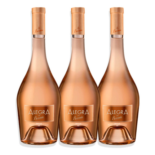 Vino Rosado Beronia Alegra Garnacha Tempranillo 750ml X3