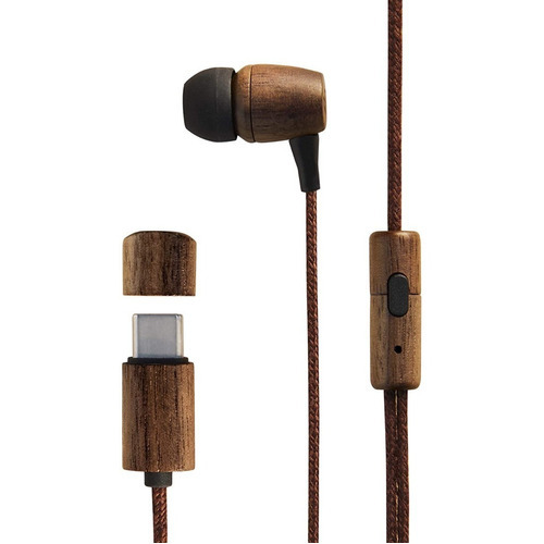 Auriculares energy Sistem eco Walnut Wood C/mic Usb-c