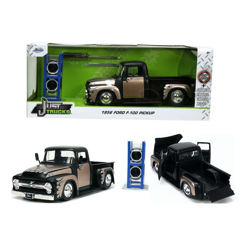 Jada 1:24 1956 Ford F-100 Pickup Just Trucks Extra Rines Color Cafe