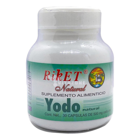 Yodo Natural 30 Cápsulas De 500 Mg Riket Natural