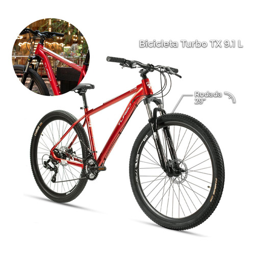 Bicicleta Rodada 29 Montaña Tx 9.1 Talla L Rojo Turbo