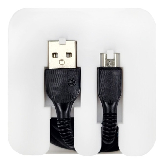 Cable De Datos Carga Usb Micro Usb 1 Metro Goldtech Atrix ® Color Negro