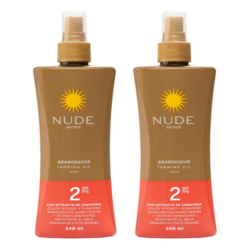 Nude Aceite Bronceador Spf 2 2pe Nude