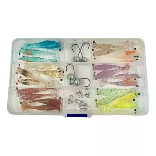 Kit Micro Camarão 5cm Agp Fish 34 Itens By Lord Fishing