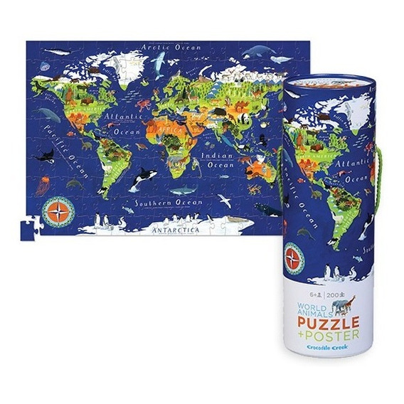 Puzzle 200 Piezas Didáctico + Póster Crocodile Creek