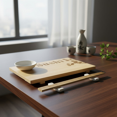 Set Sushi Nori Moto Bamboo Cerámica 92764 Bazarnet. P Madera