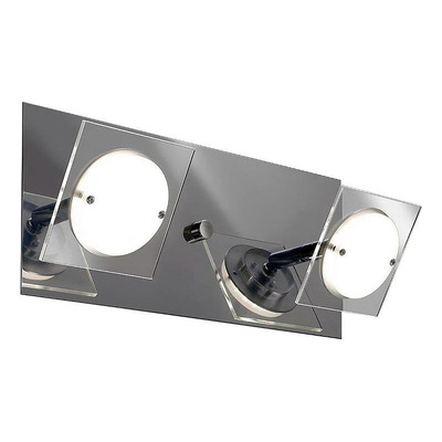 Aplique 2 Luces Led Sun Moderno 20w Pontente Acero