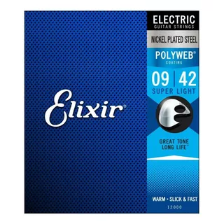 Elixir 12000 Cuerdas Para Guitarra Eléctrica (.009-.042)
