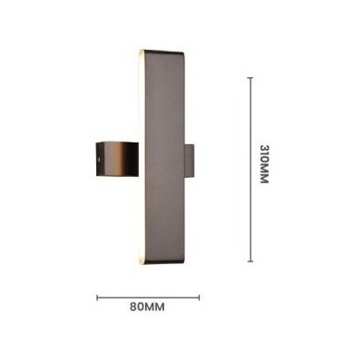 Aplique De Pared Led Wally 10w Marron Deco Moderno Cie