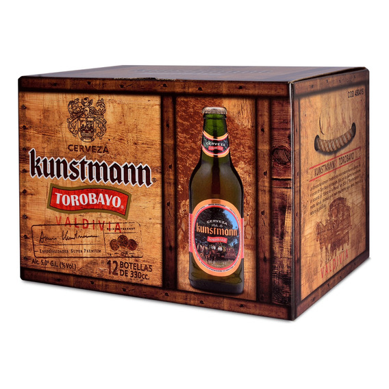 Pack 12 Cerveza Kunstmann Torobayo Caja Rústica 330cc