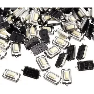 500pcs Botao Interruptor Smd Tactil Chave Controle Led Cor Prateado