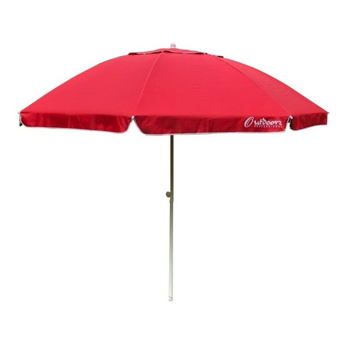 Sombrilla Sombrilla de Playa con Deflector de viento Outdoors Professional U2080 reclinable  color rojo