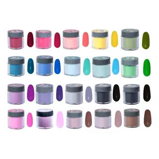 Lote De 20 Polvos Acrílicos  Coleccion Mate  Uñas Mc Nails 