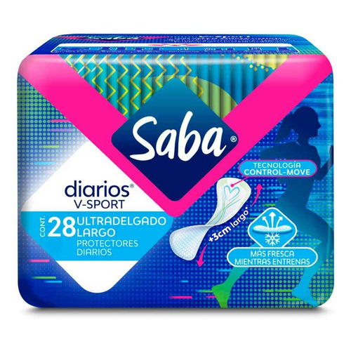 Pantiprotectores Saba Diarios Sport Ultradelgado Largo 28 Protectores