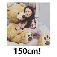 Urso Enorme Fofo Gigante Teddy Bear Pelúcia 1,5 Mts - 150 Cm