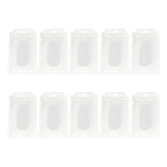 Pack 50 Pcs Porta Credencial Plastico Transparente Rigido