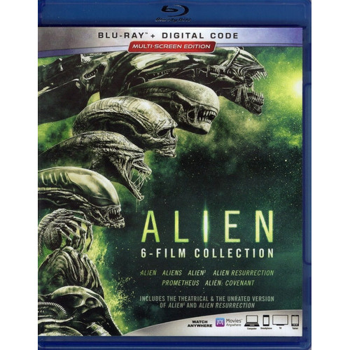 Alien Prometheus 6 Film Boxset Peliculas Blu-ray + Dig Hd