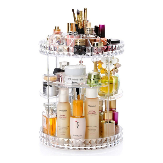 Organizador De Maquillaje Cosméticos Joyero Giratorio 360°