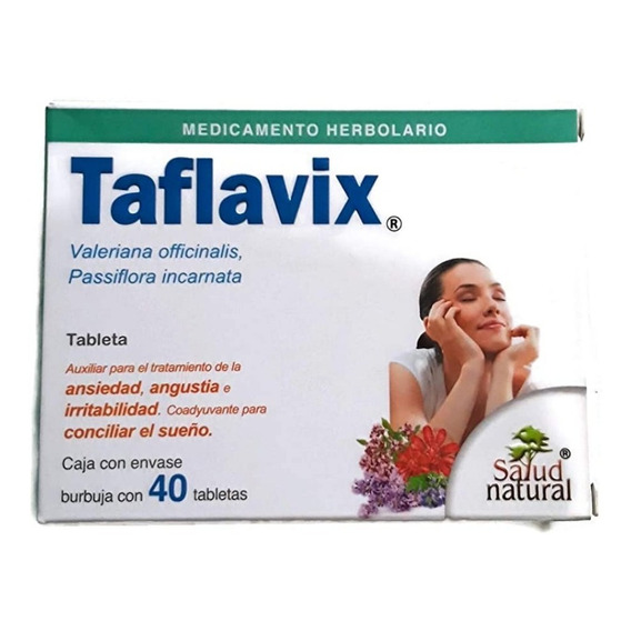 Taflavix 40 Tabs Con Valeriana Y Pasiflora Sabor Sin sabor