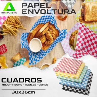 Papel Parafinado Anti Grasa Para Envolver Alimentos 