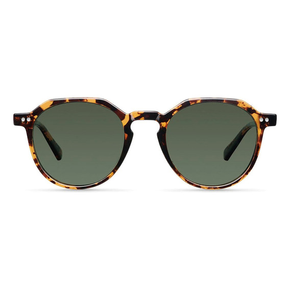 Lentes De Sol Meller Polarizados Uv400 Chauen Tigris Olive Lente Verde Oscuro Varilla Marrón Armazón Marrón