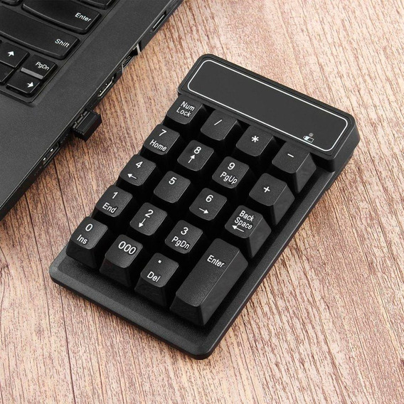 Teclado Numérico Inalámbrico 2.4ghz Semi-mecanico Waterproof Color del teclado Negro