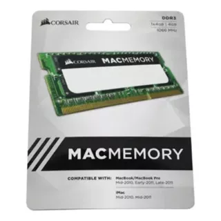  Corsair  Memorias Ram Mac Sodimm 4gb Ddr3 1066 Mhz