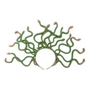 Vincha Medusa Serpientes Plastic Cotillon Halloween Disfraz 
