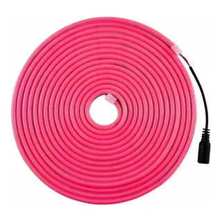 Neon Flex Rollo 5m 12v Ip68 Sumergible Rosa Sin Driver 5.5mm