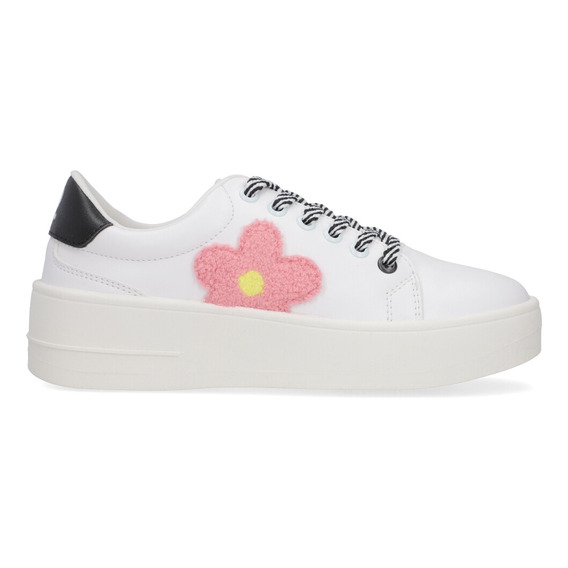 Tenis Ozono Para Mujer Estilo 652302 Blanco - Rosa