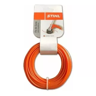 Fio De Corte Nylon Stihl 2,4mm 15,3 Metros Roçadeira Fs-120 Cor Laranja